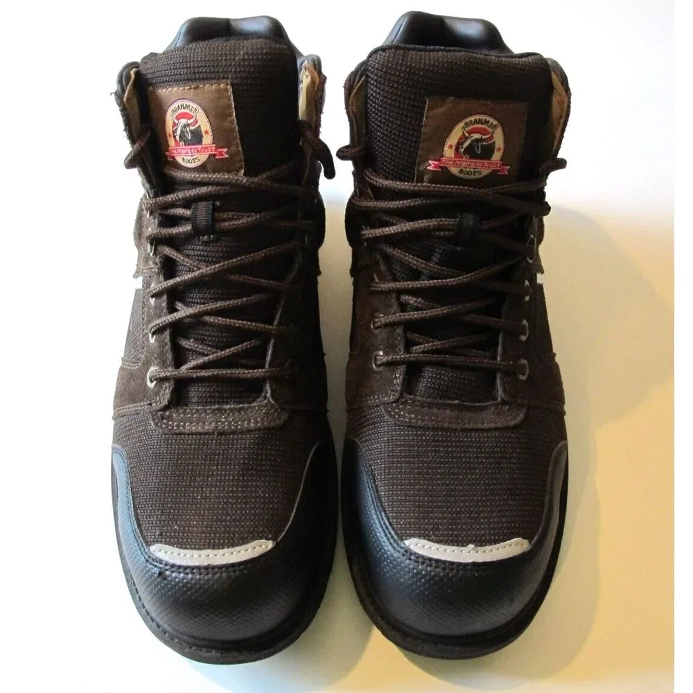 Brahma Men's Steel Toe Work Safety Boots Brown ASTM F2413-11 Size‎ 13